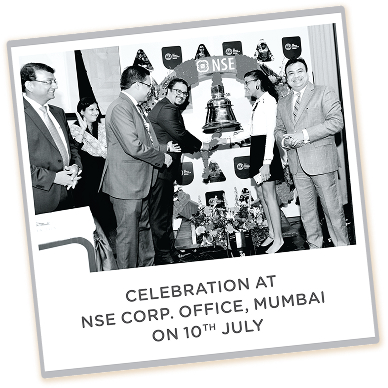 Celebration at NSE corporate office, Mumbai